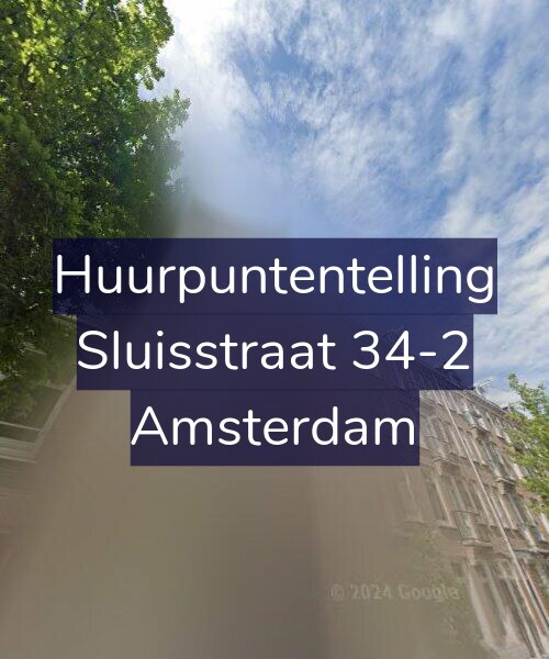 Foto gevel Huurpuntentelling voor Sluisstraat 34-2, Amsterdam