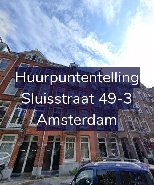 Foto gevel Huurpuntentelling voor Sluisstraat 49-3, Amsterdam