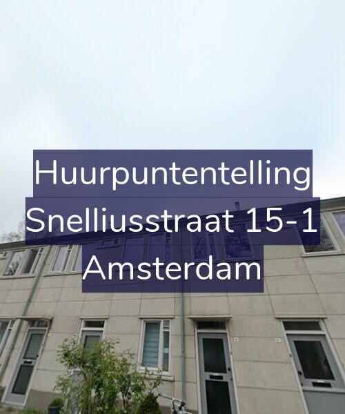 Foto gevel Huurpuntentelling voor Snelliusstraat 15-1, Amsterdam