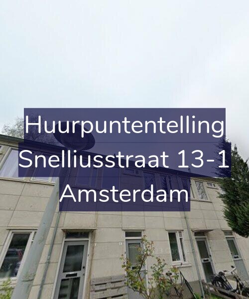 Foto gevel Huurpuntentelling voor Snelliusstraat 13-1, Amsterdam