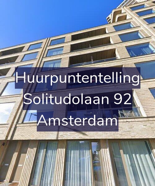 Foto gevel Huurpuntentelling voor Solitudolaan 92, Amsterdam