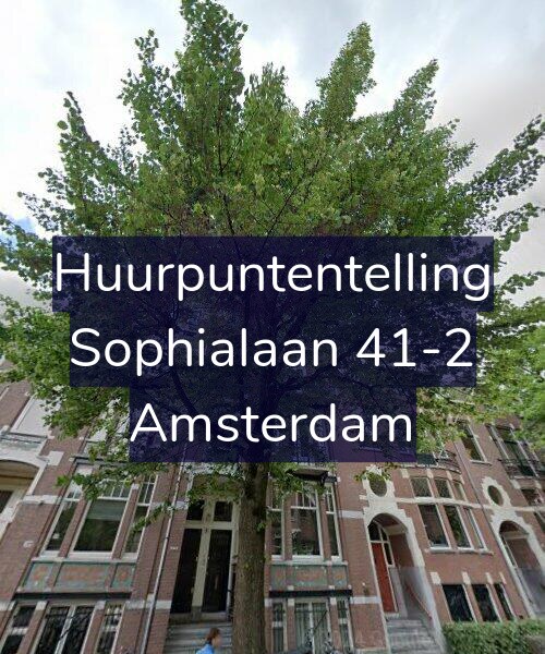 Foto gevel Huurpuntentelling voor Sophialaan 41-2, Amsterdam