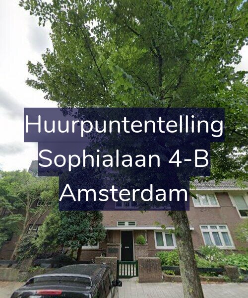 Foto gevel Huurpuntentelling voor Sophialaan 4-B, Amsterdam