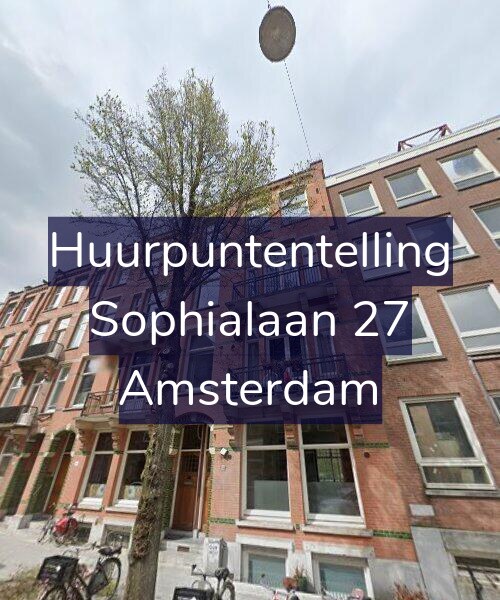 Foto gevel Huurpuntentelling voor Sophialaan 27, Amsterdam