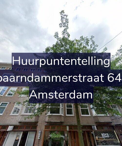 Foto gevel Huurpuntentelling voor Spaarndammerstraat 64-2, Amsterdam