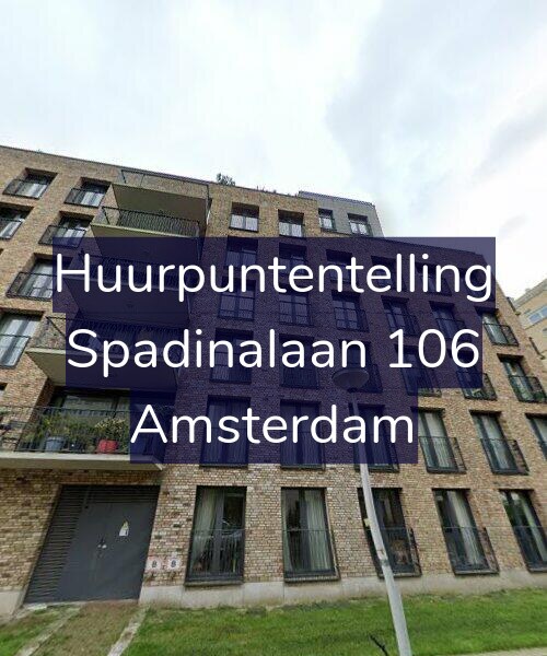 Foto gevel Huurpuntentelling voor Spadinalaan 106, Amsterdam