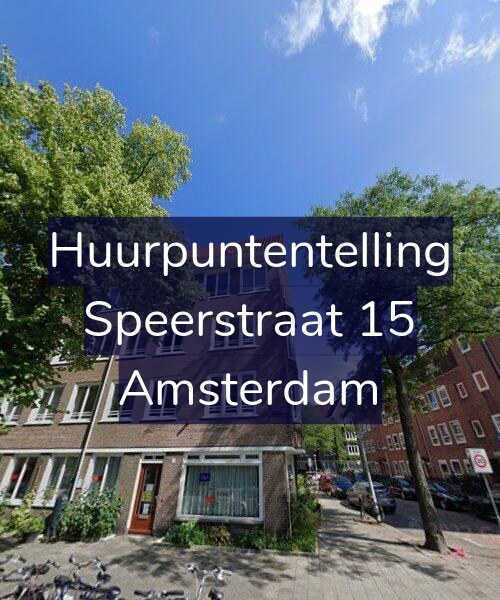 Foto gevel Huurpuntentelling voor Speerstraat 15, Amsterdam