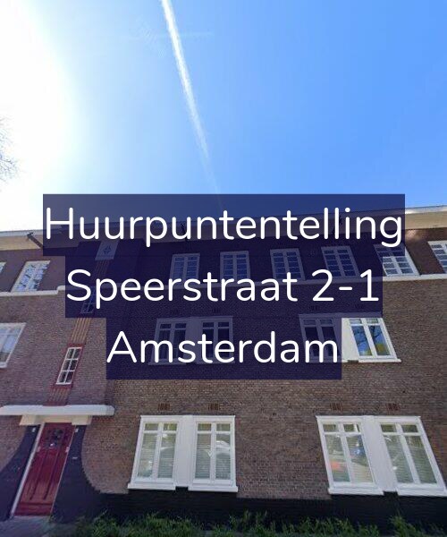 Foto gevel Huurpuntentelling voor Speerstraat 2-1, Amsterdam