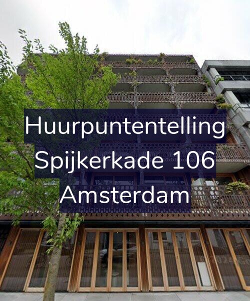 Foto gevel Huurpuntentelling voor Spijkerkade 106, Amsterdam