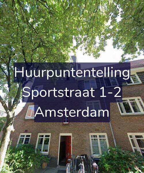 Foto gevel Huurpuntentelling voor Sportstraat 1-2, Amsterdam