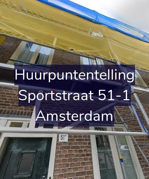 Foto gevel Huurpuntentelling voor Sportstraat 51-1, Amsterdam