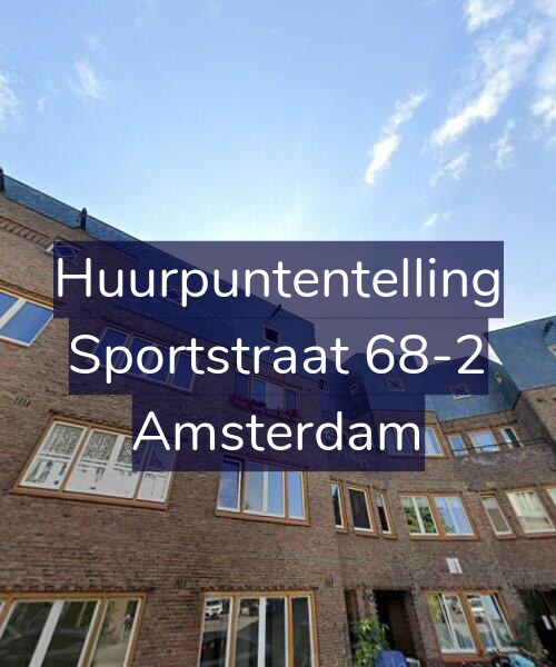Foto gevel Huurpuntentelling voor Sportstraat 68-2, Amsterdam