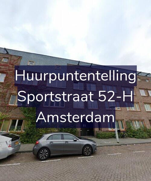 Foto gevel Huurpuntentelling voor Sportstraat 52-H, Amsterdam
