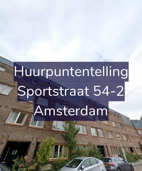 Foto gevel Huurpuntentelling voor Sportstraat 54-2, Amsterdam
