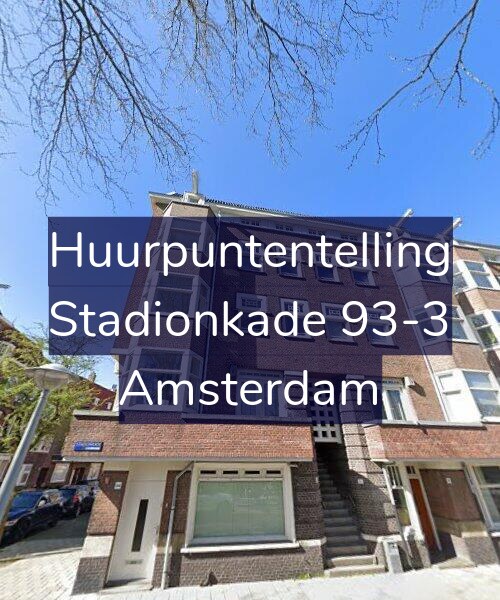 Foto gevel Huurpuntentelling voor Stadionkade 93-3, Amsterdam
