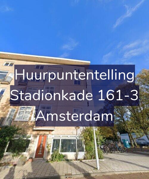 Foto gevel Huurpuntentelling voor Stadionkade 161-3, Amsterdam