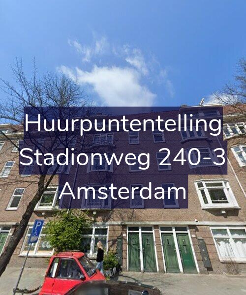 Foto gevel Huurpuntentelling voor Stadionweg 240-3, Amsterdam
