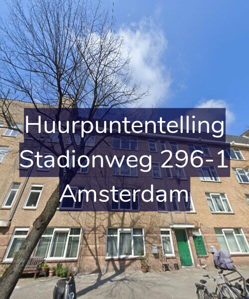Foto gevel Huurpuntentelling voor Stadionweg 296-1, Amsterdam