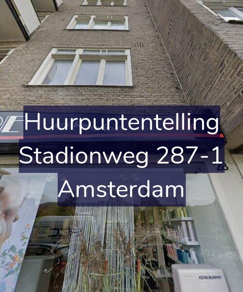 Foto gevel Huurpuntentelling voor Stadionweg 287-1, Amsterdam