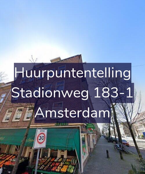 Foto gevel Huurpuntentelling voor Stadionweg 183-1, Amsterdam