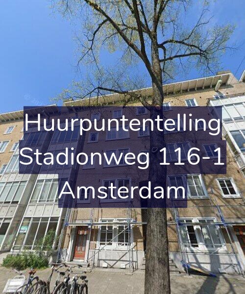 Foto gevel Huurpuntentelling voor Stadionweg 116-1, Amsterdam