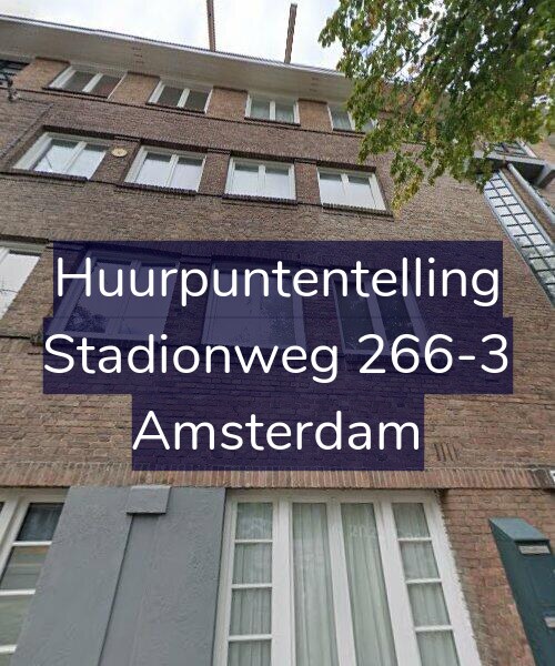 Foto gevel Huurpuntentelling voor Stadionweg 266-3, Amsterdam