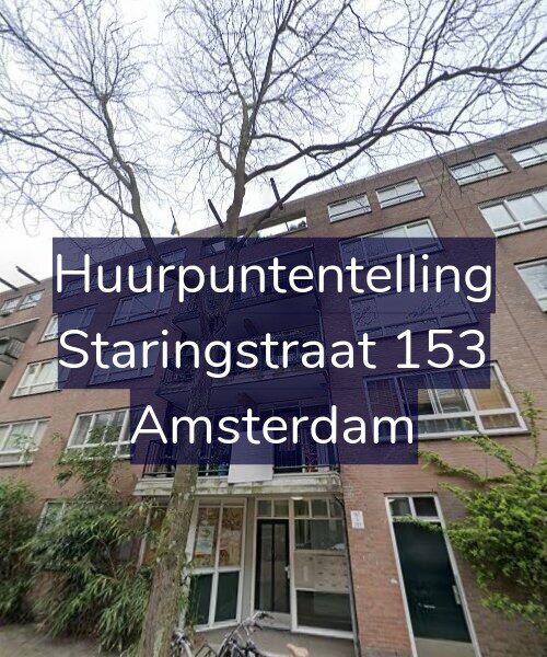 Foto gevel Huurpuntentelling voor Staringstraat 153, Amsterdam