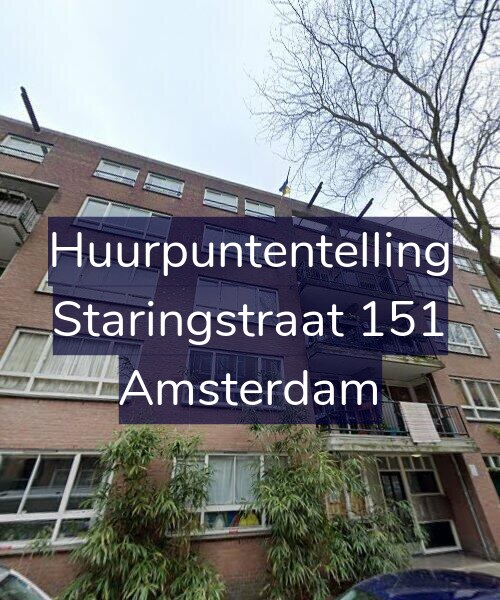 Foto gevel Huurpuntentelling voor Staringstraat 151, Amsterdam