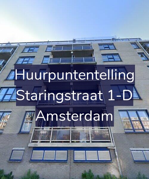 Foto gevel Huurpuntentelling voor Staringstraat 1-D, Amsterdam