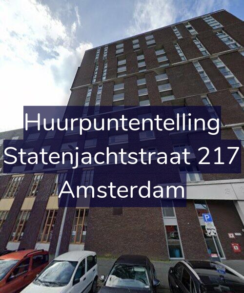 Foto gevel Huurpuntentelling voor Statenjachtstraat 217, Amsterdam