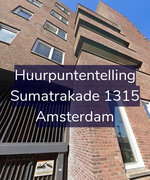 Foto gevel Huurpuntentelling voor Sumatrakade 1315, Amsterdam