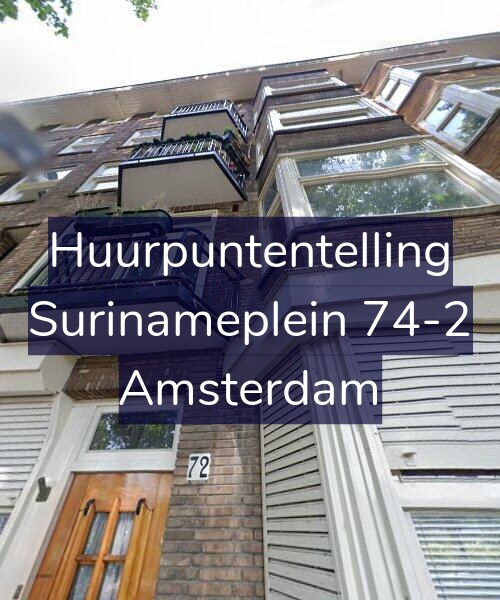 Foto gevel Huurpuntentelling voor Surinameplein 74-2, Amsterdam