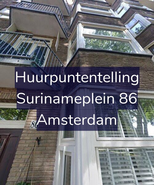 Foto gevel Huurpuntentelling voor Surinameplein 86, Amsterdam