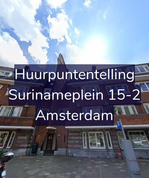 Foto gevel Huurpuntentelling voor Surinameplein 15-2, Amsterdam