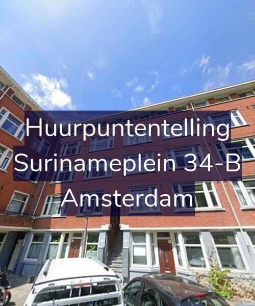 Foto gevel Huurpuntentelling voor Surinameplein 34-B, Amsterdam