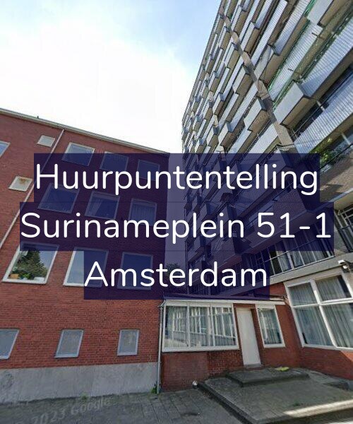 Foto gevel Huurpuntentelling voor Surinameplein 51-1, Amsterdam