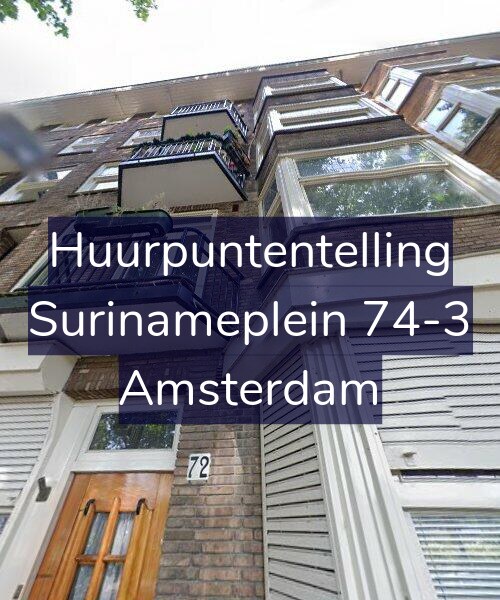 Foto gevel Huurpuntentelling voor Surinameplein 74-3, Amsterdam