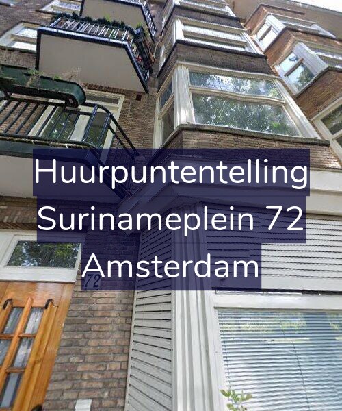 Foto gevel Huurpuntentelling voor Surinameplein 72, Amsterdam