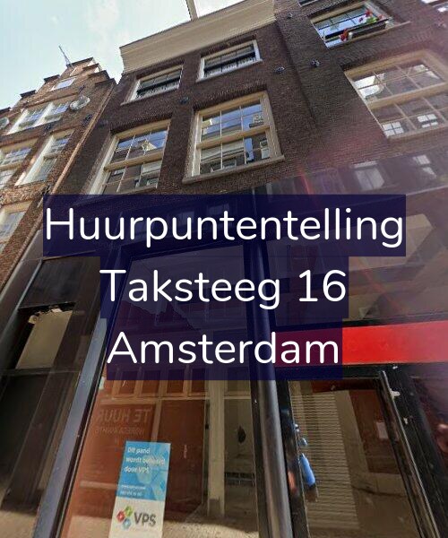 Foto gevel Huurpuntentelling voor Taksteeg 16, Amsterdam