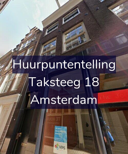 Foto gevel Huurpuntentelling voor Taksteeg 18, Amsterdam
