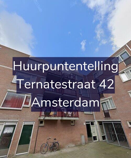 Foto gevel Huurpuntentelling voor Ternatestraat 42, Amsterdam