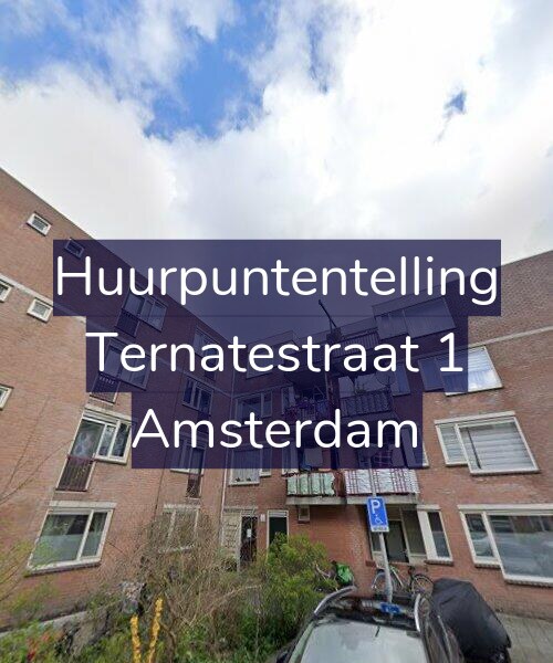 Foto gevel Huurpuntentelling voor Ternatestraat 1, Amsterdam