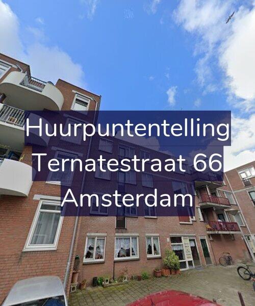 Foto gevel Huurpuntentelling voor Ternatestraat 66, Amsterdam