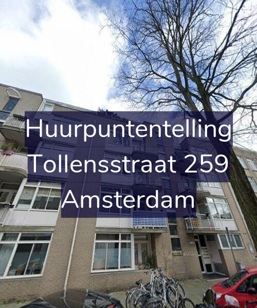 Foto gevel Huurpuntentelling voor Tollensstraat 259, Amsterdam