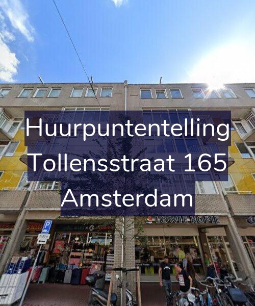 Foto gevel Huurpuntentelling voor Tollensstraat 165, Amsterdam