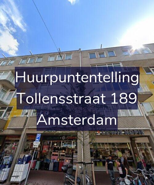 Foto gevel Huurpuntentelling voor Tollensstraat 189, Amsterdam