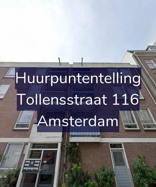 Foto gevel Huurpuntentelling voor Tollensstraat 116, Amsterdam