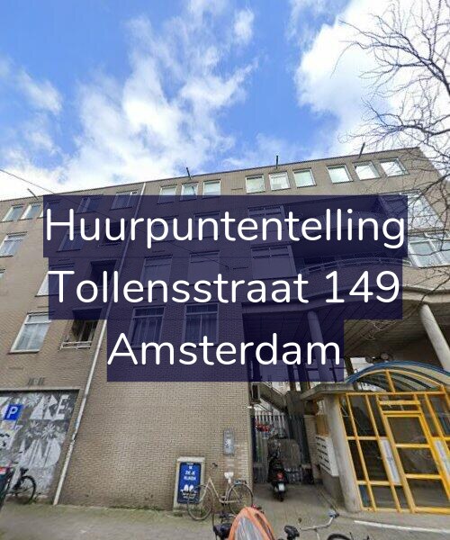 Foto gevel Huurpuntentelling voor Tollensstraat 149, Amsterdam