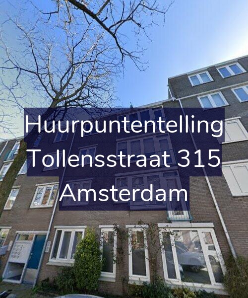 Foto gevel Huurpuntentelling voor Tollensstraat 315, Amsterdam