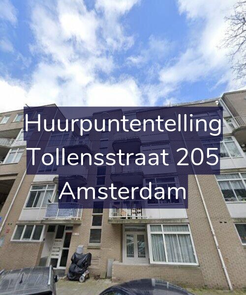 Foto gevel Huurpuntentelling voor Tollensstraat 205, Amsterdam